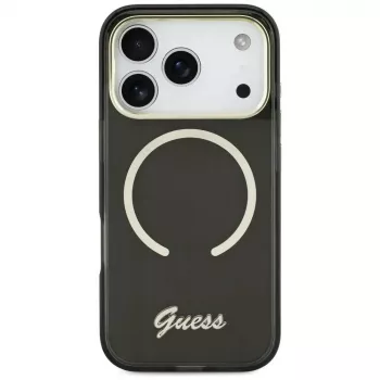 Guess IML Script Metal MagSafe futrola za Apple iPhone 17, crna