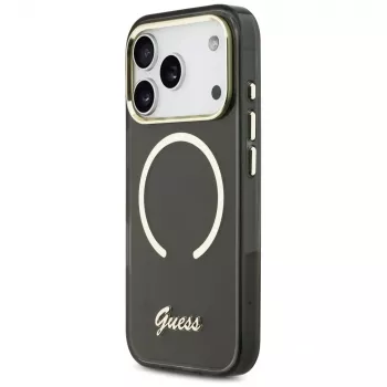 Guess IML Script Metal MagSafe futrola za Apple iPhone 17 Pro, crna