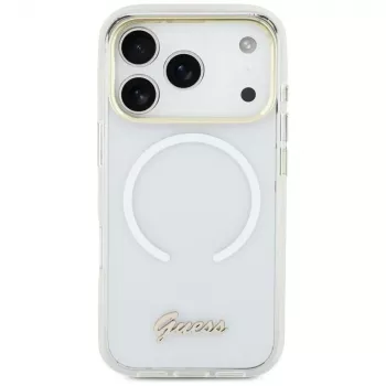 Guess IML Gradient Script Metal MagSafe futrola za iPhone Air, bijela