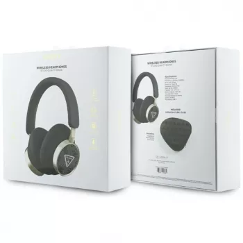 Guess 4G Triangle Logo bežične Bluetooth 5.4 slušalice s ENC, crne