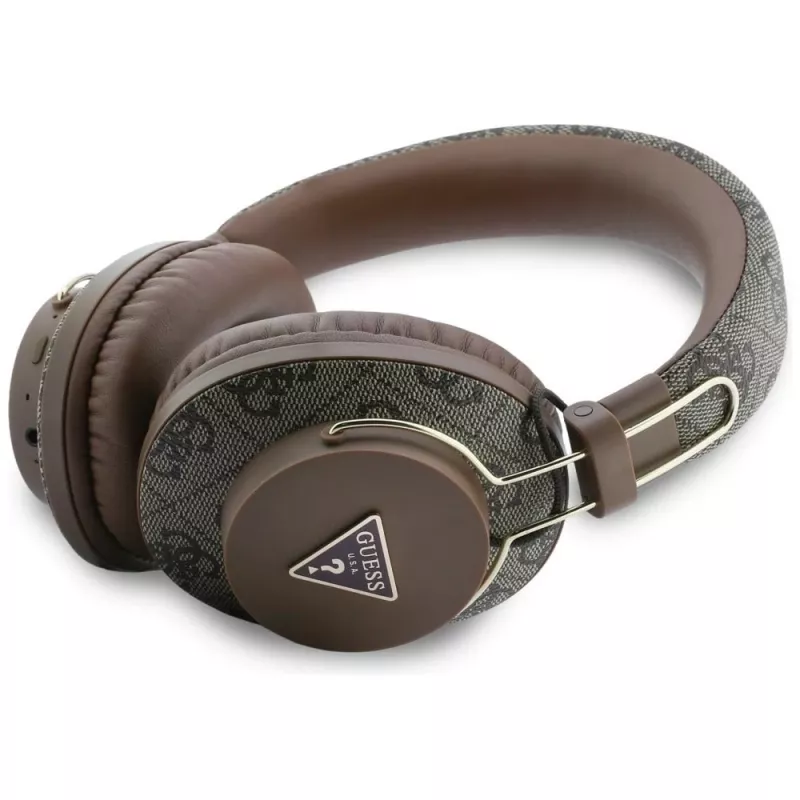 Guess Triangle Logo Bluetooth ENC slušalice, smeđe