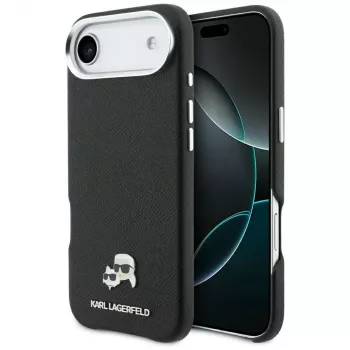 Karl Lagerfeld Karl & Choupette Head Pins Saffiano MagSafe futrola za iPhone Air, crna