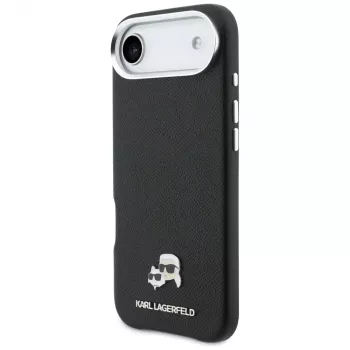 Karl Lagerfeld Karl & Choupette Head Pins Saffiano MagSafe futrola za iPhone Air, crna