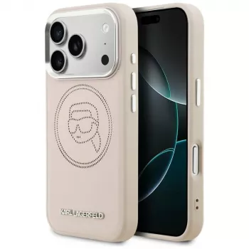 Karl Lagerfeld K Head Point Logo MagSafe futrola za Apple iPhone 17 Pro, roza