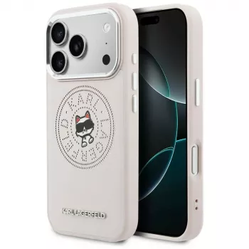 Karl Lagerfeld Point & Choupette Sketch MagSafe futrola za iPhone 17 Pro Max roza