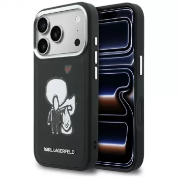 KARL LAGERFELD Karl & Choupette Back Logo MagSafe futrola za iPhone 17 Pro crna