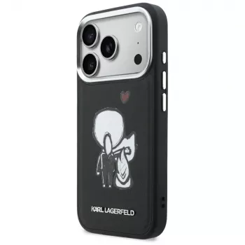 KARL LAGERFELD Karl & Choupette Back Logo MagSafe futrola za iPhone 17 Pro crna