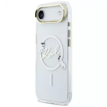 Karl Lagerfeld IML Choupettes KarlScript Logo MagSafe futrola za iPhone Air, prozirna