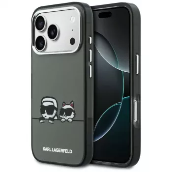 KARL LAGERFELD IML Karl & Choupette Peekaboo Logo MagSafe futrola za Apple iPhone 17 Pro, crna