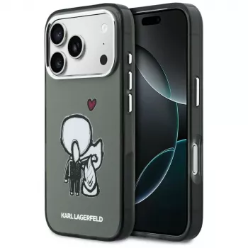 KARL LAGERFELD Karl & Choupette Back MagSafe futrola za Apple iPhone 17 Pro, crna