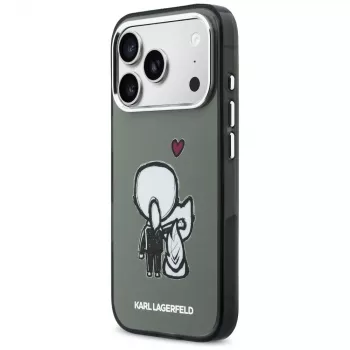 KARL LAGERFELD Karl & Choupette Back MagSafe maska za iPhone 17 Pro Max, crna