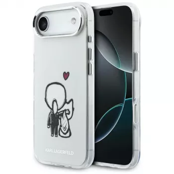 KARL LAGERFELD Karl & Choupette Back MagSafe maska za iPhone Air, prozirna