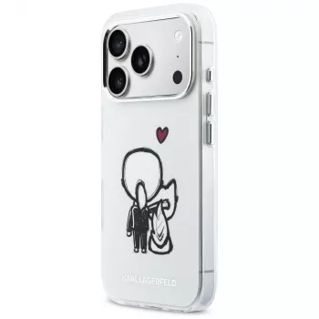 Karl Lagerfeld Karl & Choupette Back MagSafe maska za iPhone 17 Pro Max, prozirna