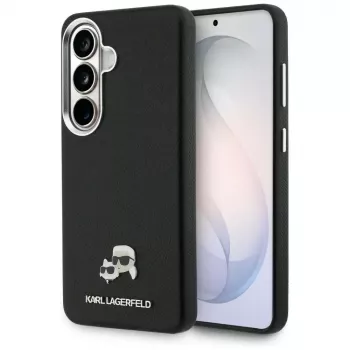 Karl Lagerfeld Saffiano KC Metal Logo MagSafe maska za Samsung Galaxy S26, crna