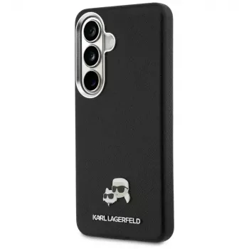 Karl Lagerfeld Saffiano KC Metal Logo MagSafe maska za Samsung Galaxy S26, crna