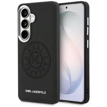 KARL LAGERFELD Perforated KL MagSafe maska za Samsung Galaxy S26+, crna