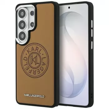 KARL LAGERFELD Perforated KL MagSafe maska za Samsung Galaxy S26 Ultra, smeđa