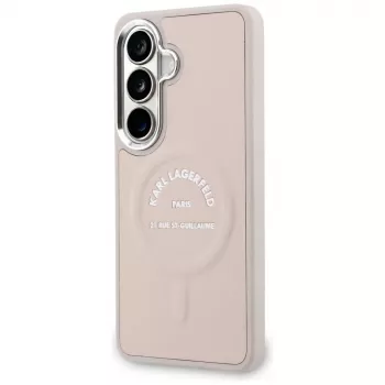 Karl Lagerfeld Embossed Ring RSG Logo MagSafe maska za Samsung Galaxy S26, ružičasta