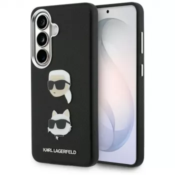 KARL LAGERFELD Saffiano Double Heads Metal maska za Samsung Galaxy S26, crna