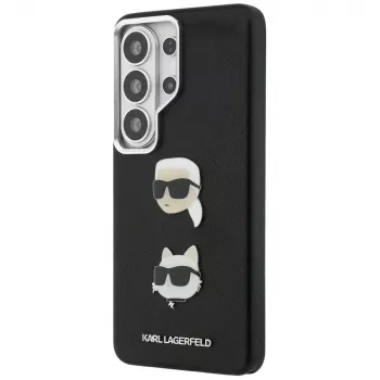 Karl Lagerfeld Saffiano Double Heads Metal maska za Samsung Galaxy S26 Ultra, crna