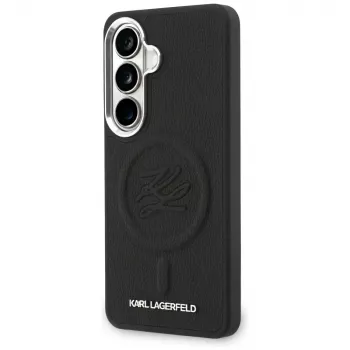Karl Lagerfeld Embossed Ring Initials MagSafe maska za Samsung Galaxy S26+, crna