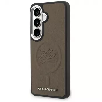KARL LAGERFELD Embossed Ring Initials MagSafe maska za Samsung Galaxy S26+, smeđa