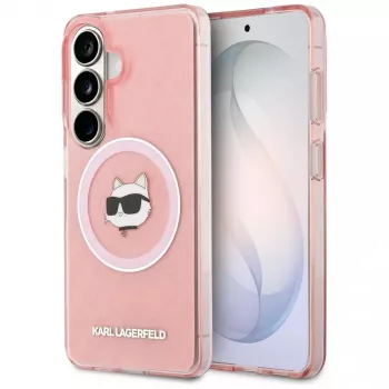 KARL LAGERFELD IML Repeated Choupette MagSafe maska za Samsung Galaxy S26, ružičasta