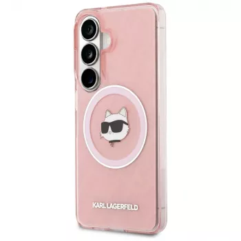 KARL LAGERFELD IML Repeated Choupette MagSafe maska za Samsung Galaxy S26, ružičasta