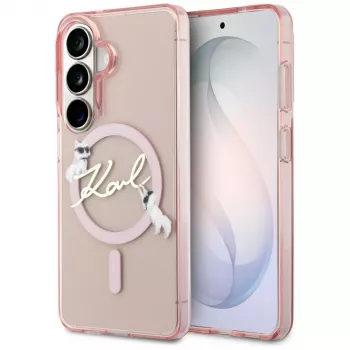 Karl Lagerfeld IML KC Script MagSafe maska za Samsung Galaxy S26, ružičasta