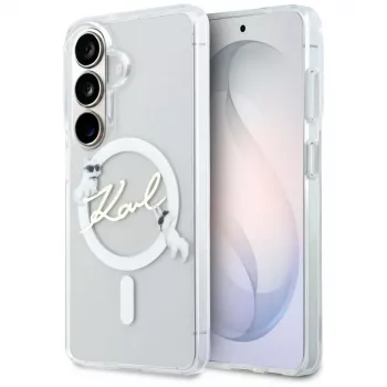 KARL LAGERFELD IML KC Script MagSafe maska za Samsung Galaxy S26+, prozirna