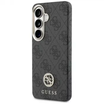 Guess 4G Rhinestone Round Logo MagSafe kućište za Samsung Galaxy S26 (crno)