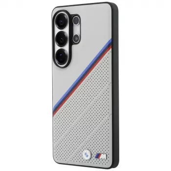 BMW Tricolor Metal Logo MagSafe maska za Samsung Galaxy S26 Ultra siva