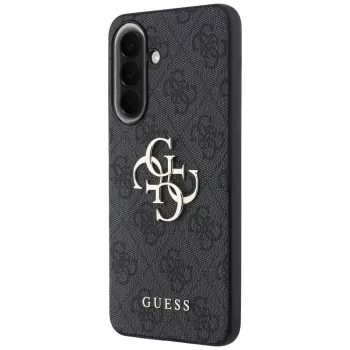 Guess Leather 4G Metal Logo maska za Samsung Galaxy A37 5G, crna