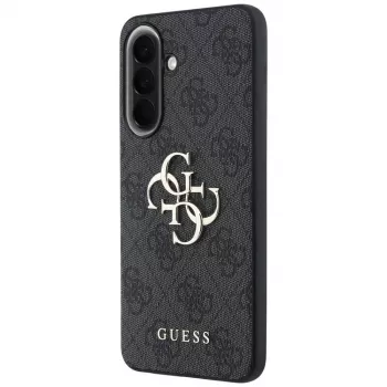 Guess Leather 4G Metal Logo maska za Samsung Galaxy A57 5G, crna