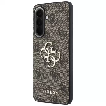 Guess Leather 4G Metal Logo maska za Samsung Galaxy A37 5G - smeđa