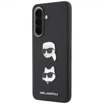 KARL LAGERFELD zaštitna futrola za Samsung Galaxy A57 5G, crna, s Karl & Choupette Heads, Pins & Logo