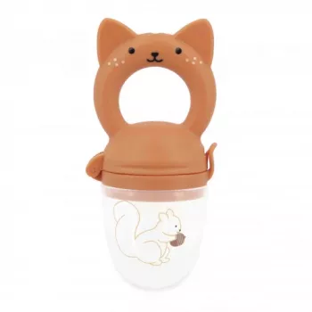 Kaloo poklon set za bebe prsten za zube s voćem + bib Grignoti vjeverica
