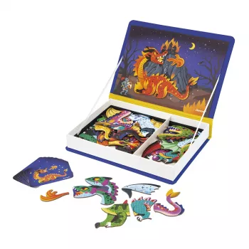 Janod Magnetibook zmajevi magnetska knjiga-igra – tema fantasy zmajeva