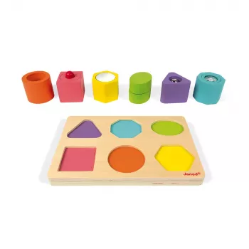 Janod Sensory Wooden Puzzle Shapes and Sounds