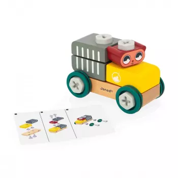 Janod Brico'Kids medvjed auto igračka za sastavljanje, 17 dijelova
