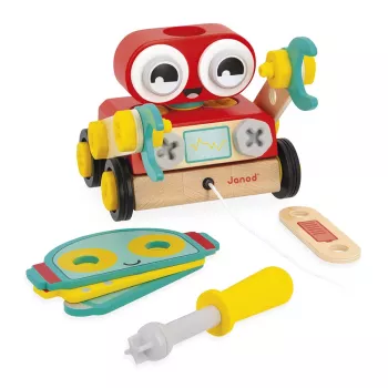 Janod Brico'Kids drveni robot za sastavljanje i vuču 2+