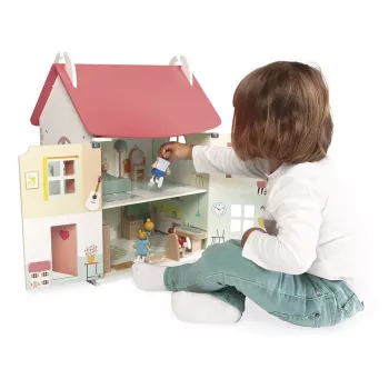 JANOD Lilliputiens drvena kućica za lutke s 15 dodataka J06467
