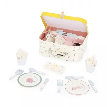 Janod set za igru piknika u koferu s priborom, 24 dijela, Shiny Grandma, 3+