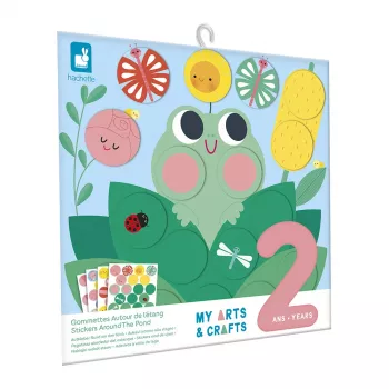 Janod My Arts & Crafts kreativni set za 2-godišnjake, okrugle naljepnice „Rund um den Teich“