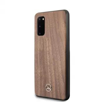 MERCEDES-BENZ Wood Line Walnut tvrda futrola za Samsung Galaxy S20 (SM-G980) - smeđa