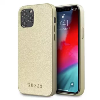 Guess GUHCP12LIGLGO tvrda futrola za iPhone 12 Pro Max 6,7 inch zlatna Iridescent