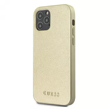 Guess GUHCP12LIGLGO tvrda futrola za iPhone 12 Pro Max 6,7 inch zlatna Iridescent