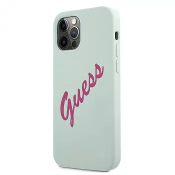 Guess Silicone Vintage tvrda futrola za Apple iPhone 12 / 12 Pro 6,1 inch - plavo-fuksija