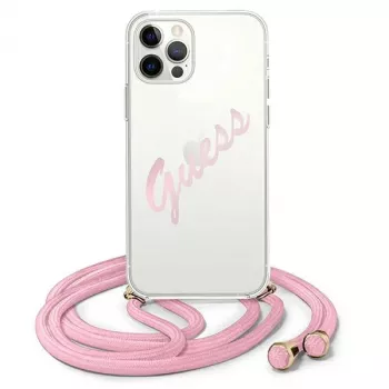 Guess Script Vintage tvrda futrola za iPhone 12 / 12 Pro 6,1 inch - ružičasta