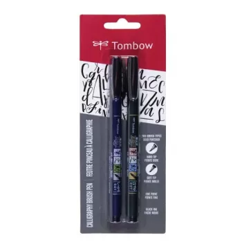 Tombow WS-BHS-2P Dual Brush Pen set - crni - 2 komada - blister pakiranje